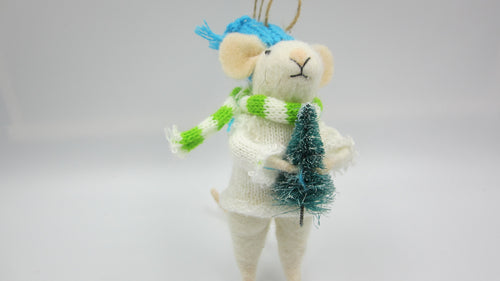 Christmas mouse with White jumper
