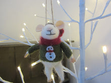 Christmas mouse wearing a Snowman jumper